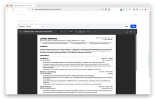 AI-tailored resume preview