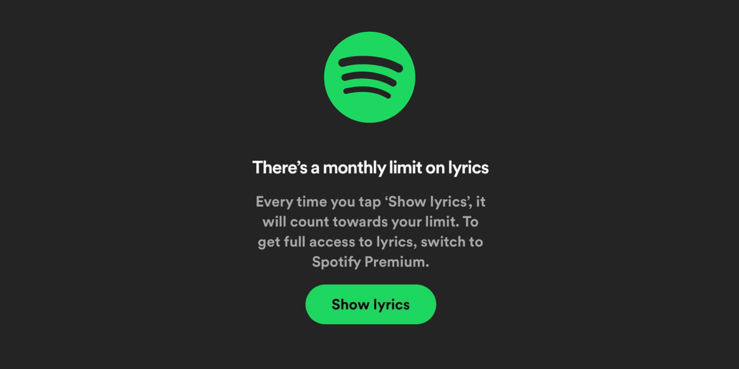 Spotify has quietly implemented a monthly limit on the lyrics feature for free  users | AlternativeTo