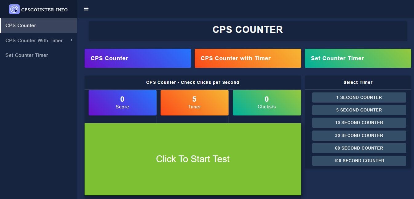 CPS Test: Discover How Many Times You Can Click in 10 seconds 