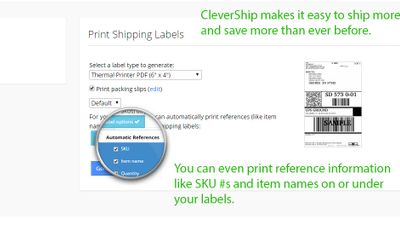 Add helpful reference information to ship labels faster.