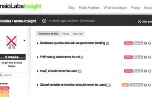 SensioLabs Insight screenshot 1