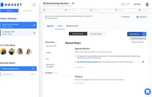 Collaboratively create an agenda and share it with meeting participants for complete transparency and alignment.