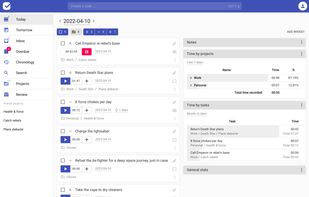 Today section and customizable widgets