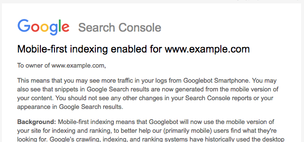 Google is now indexing search results based on mobile website presence first image
