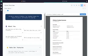 Form preview and PDF