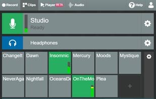 Studio tools
Intro, idents, jingles, beds. Playback audio live and it’s recorded, too.