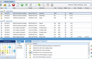 Timesheet interface