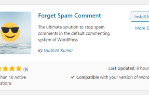 Forget Spam Comment screenshot 1