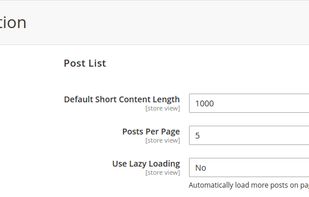 Post List Configuration