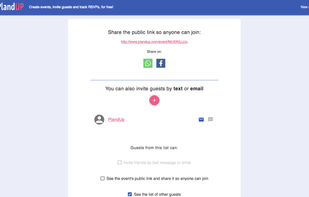 2) Invite. One option is to share the event's URL: anyone with that URL can join the event