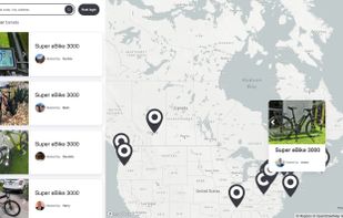 Moast's interactive map for booking meetups with Hosts