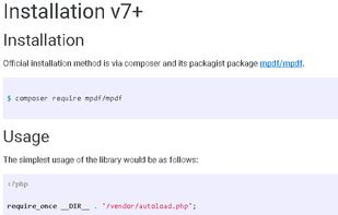 mPDF screenshot 2