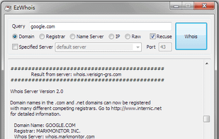 EZwhois screenshot 1