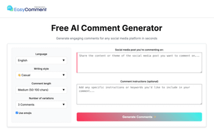 Easy Comment Generator screenshot 1