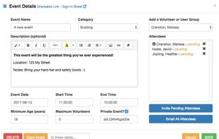 VolunteerBase screenshot 1