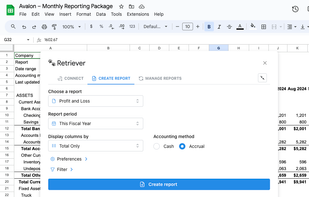 Create QuickBooks reports directly from Google Sheets