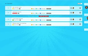 Yalla home board (every user gets this - track what you're working on)