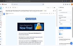 Contextual sidebar within mail thread