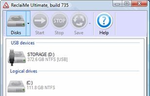 All you need to do is select a drive and click Start