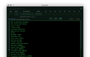 Evaluator screenshot 2