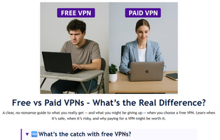 Guide Example - Free vs Paid VPNs - What's the Difference?