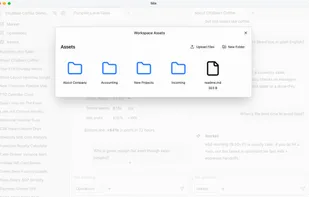 Files in a workspace of Sila