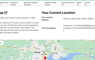 my location and coordinate tool