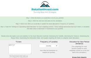 Adaptive Asset Allocation Tool