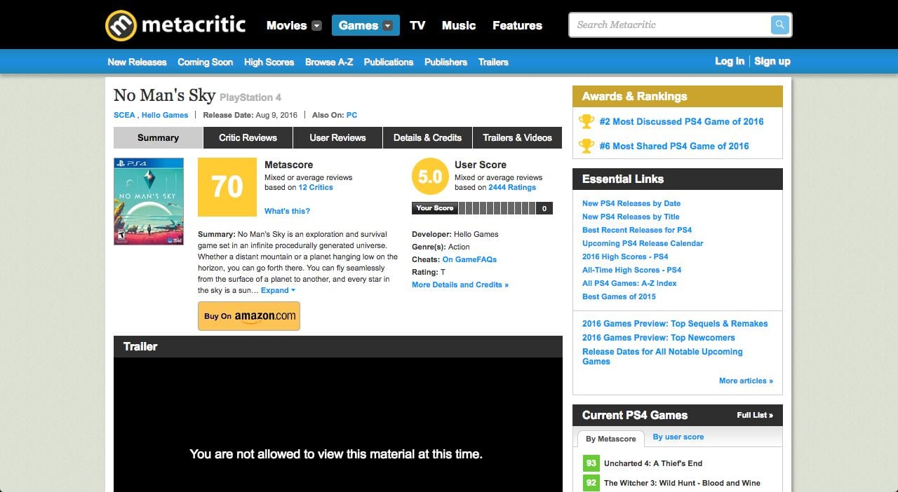 Metacritic announces `` 2019 kuso gate top 10 '' meta score