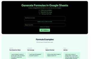 Google Sheets Formula Generator screenshot 1