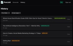 PostJolt screenshot 2