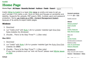Screenshot of a wiki page