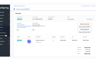 Review customer orders on the Order Details page.