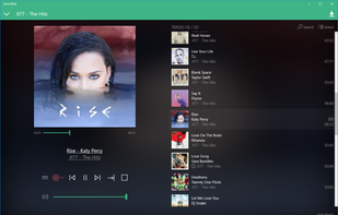 SonicWeb for Windows 10 now playing screen