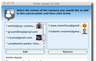 Invite others to the chat