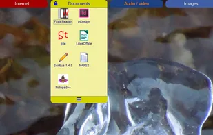 Desktop with 1 open tab and a collapsed tab