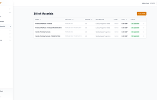 Create Bills of Materials (BOMs) to fully cost your products.