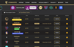 Coinvote screenshot 1