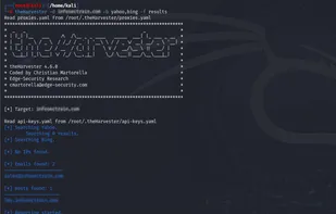 theHarvester screenshot 1