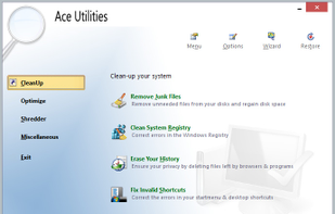 Ace Utilities - Main window