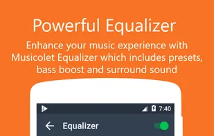 Powerful equalizer with amazing sound quality. Enhance your music experience with Musicolet Equalizer. You can also use your system's equalizer instead(If supported by your device).