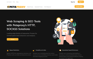 Petaproxy Landingpage