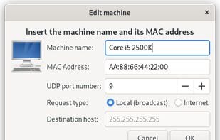 gWakeOnLan screenshot 1