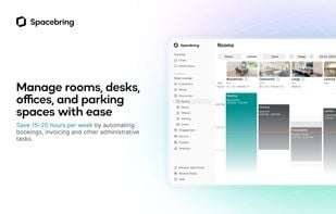 Manage rooms, desks, offices, and parking spaces with ease