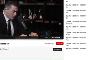 Get Transcription and AI segregated clips