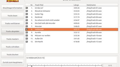 Play audio tracks