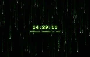 Digital Rain Matrix Screensaver screenshot 1