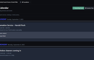 Complete calendar management tool, integrated with family intake