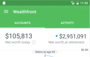 Wealthfront screenshot 1