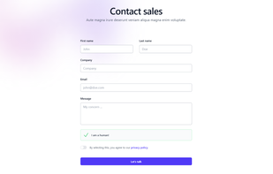 Contact Form Sample